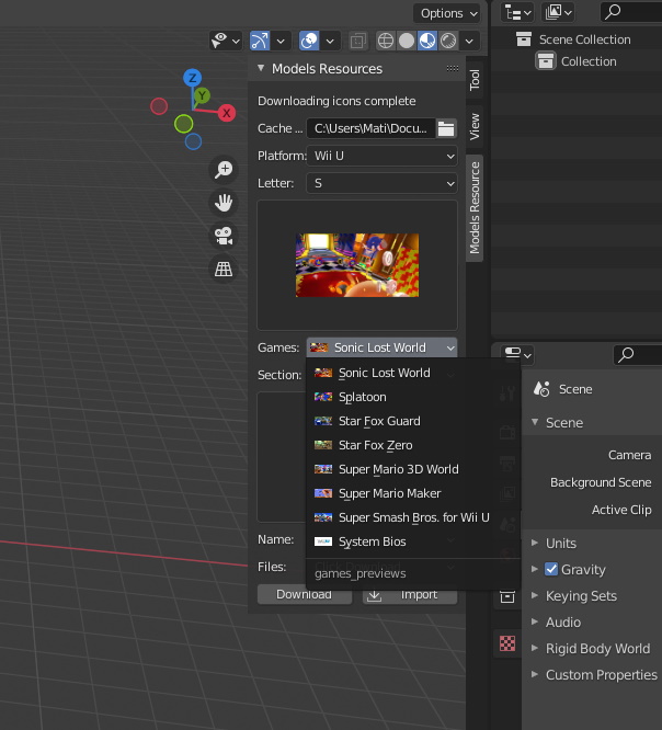 Models-Resource Blender Addon Importer